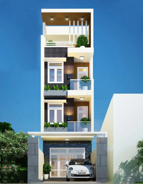 Thiết kế nhà phố 4 tầng hiện đại 5x16m